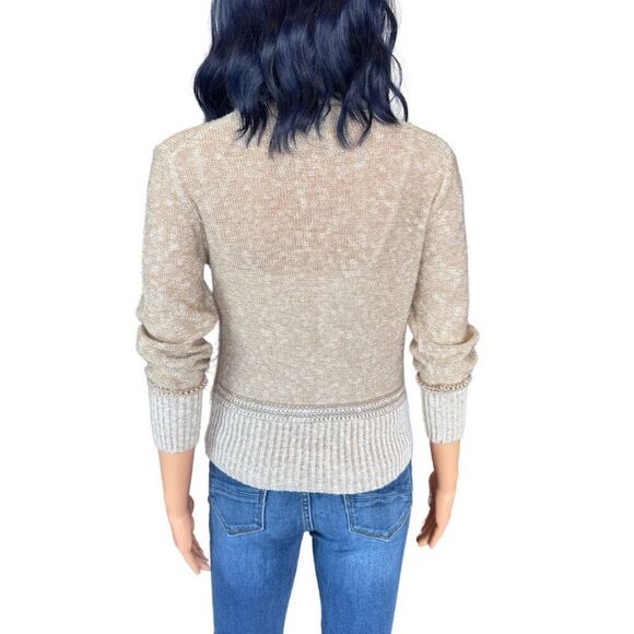 Vintage Patty Woodard Tan Brown Knit Cardigan Sweater - Picture 5 of 7